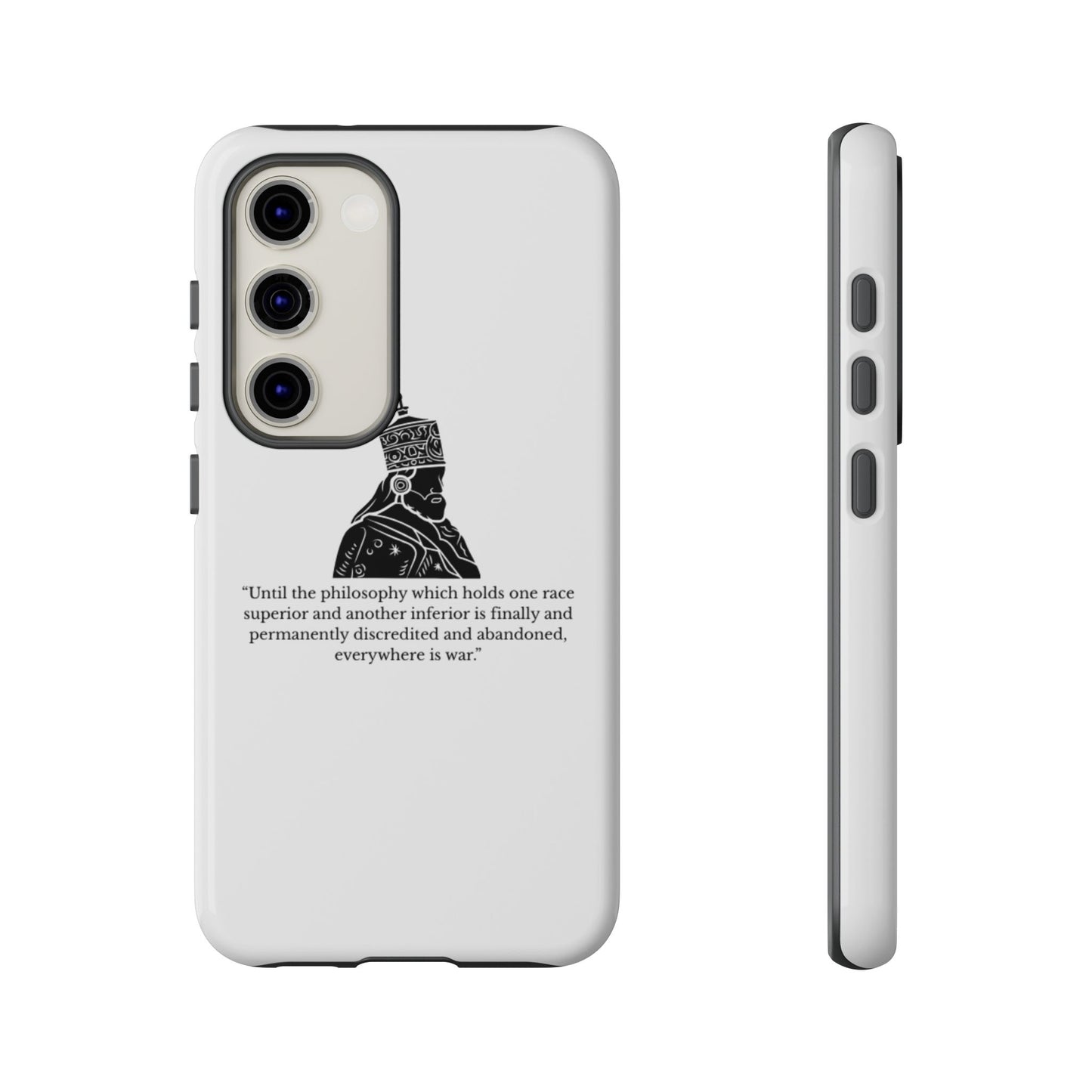 Tough Cases — 'Until the philosophy...' Quote Military Helmet Phone Case