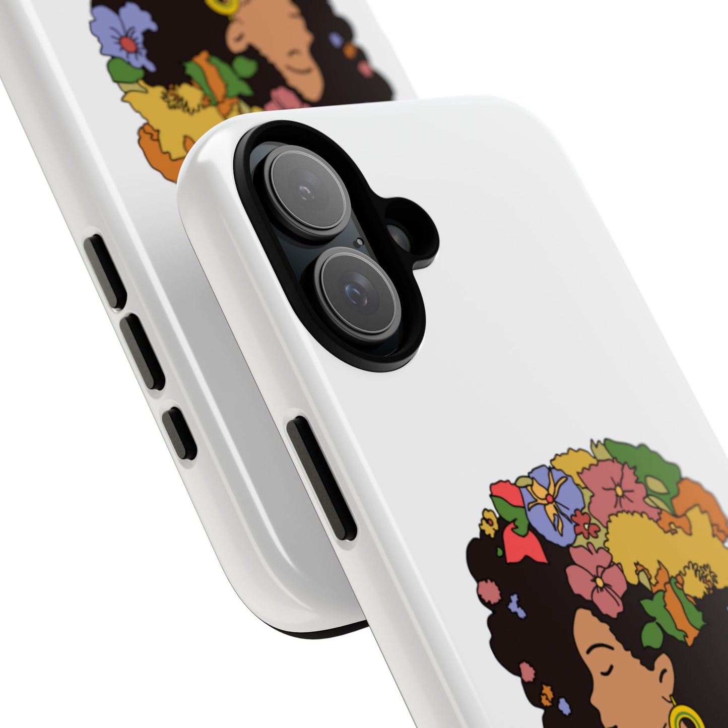 Afro Floral Phone Case — "I come as one, but I stand as ten thousand."