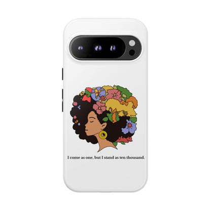 Afro Floral Phone Case — "I come as one, but I stand as ten thousand."