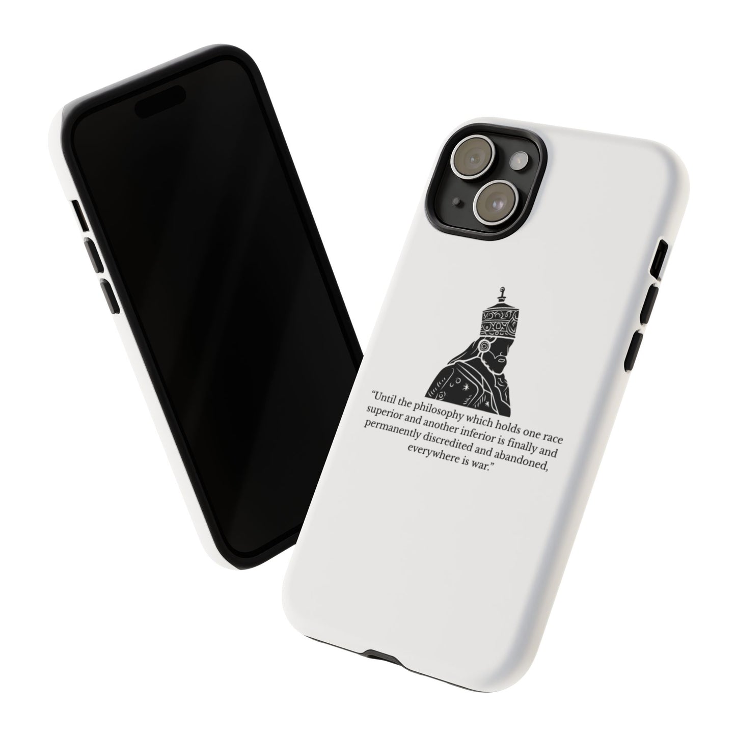 Tough Cases — 'Until the philosophy...' Quote Military Helmet Phone Case