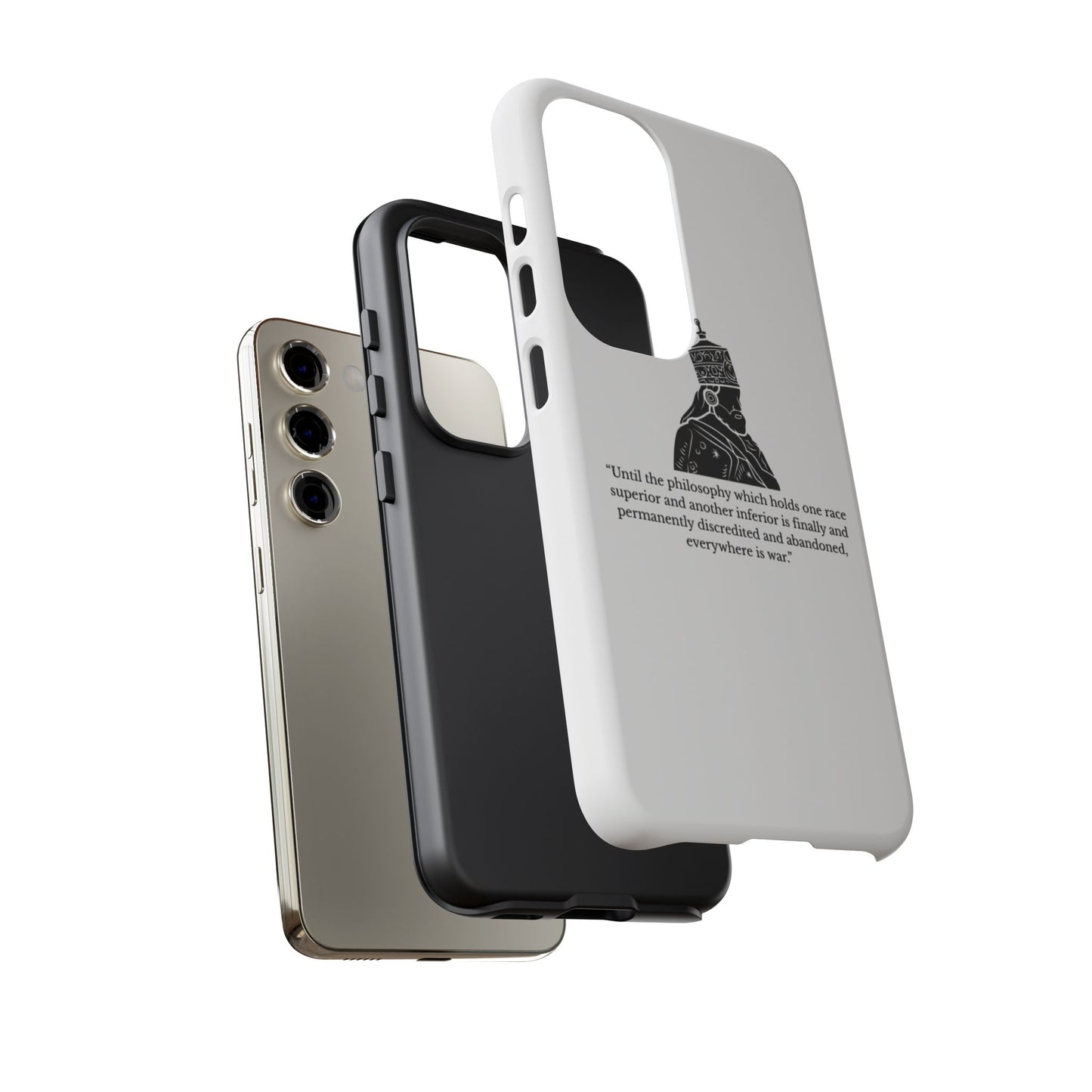 Tough Cases — 'Until the philosophy...' Quote Military Helmet Phone Case