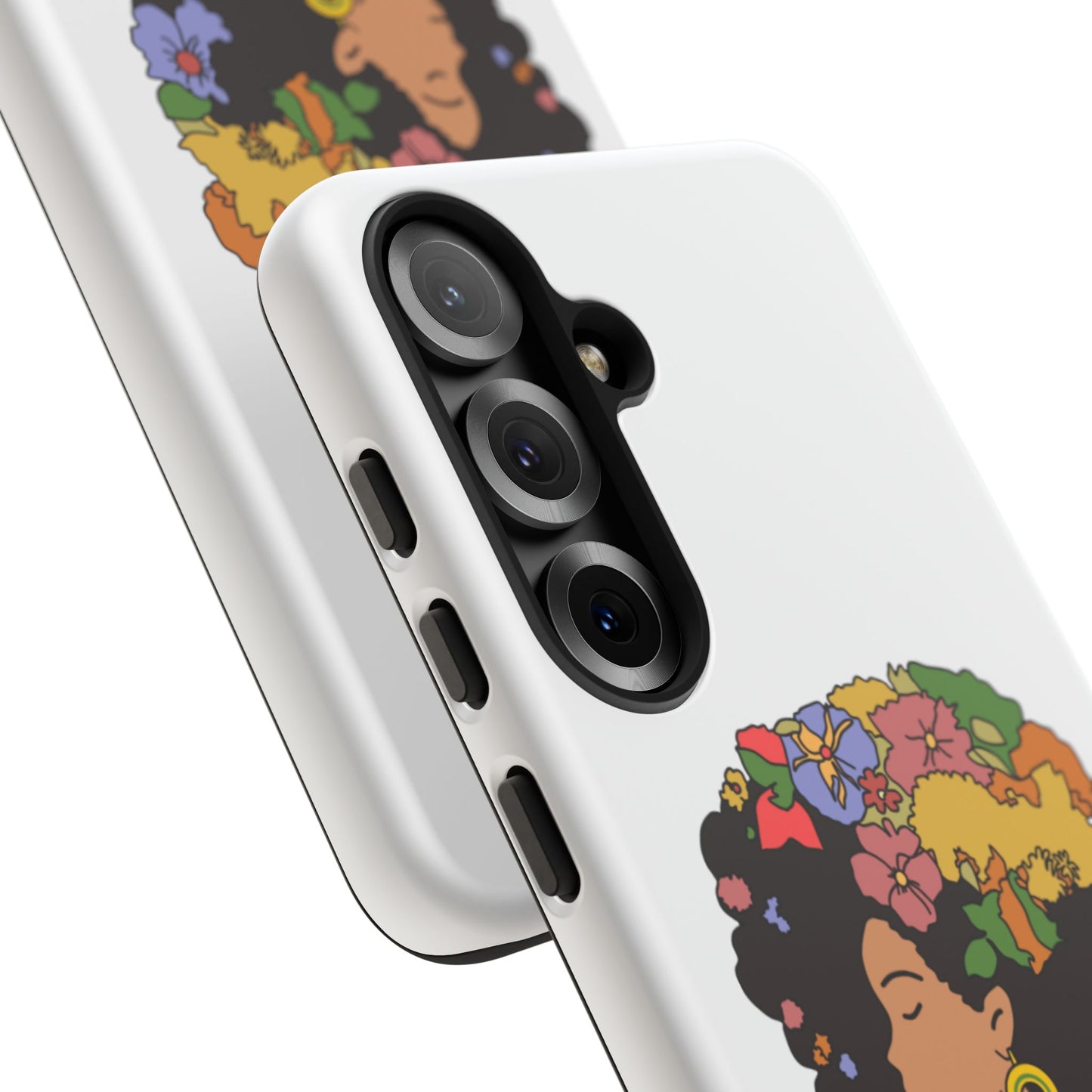 Afro Floral Phone Case — "I come as one, but I stand as ten thousand."