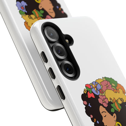 Afro Floral Phone Case — "I come as one, but I stand as ten thousand."