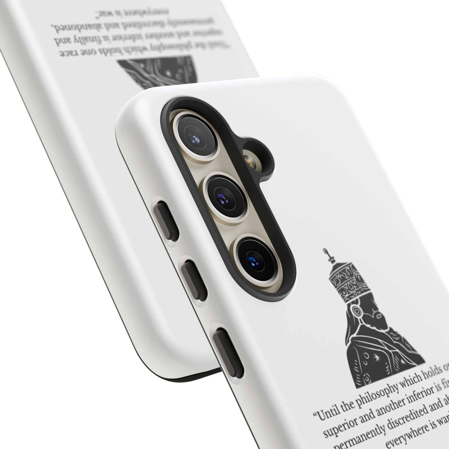 Tough Cases — 'Until the philosophy...' Quote Military Helmet Phone Case