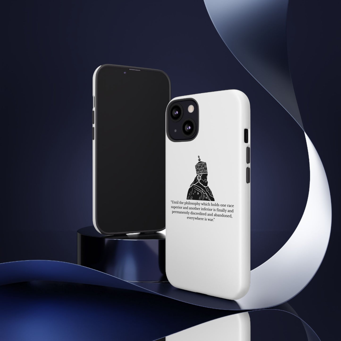 Tough Cases — 'Until the philosophy...' Quote Military Helmet Phone Case