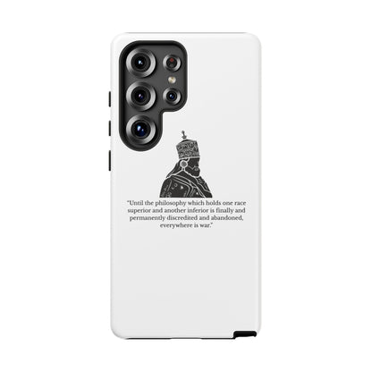 Tough Cases — 'Until the philosophy...' Quote Military Helmet Phone Case