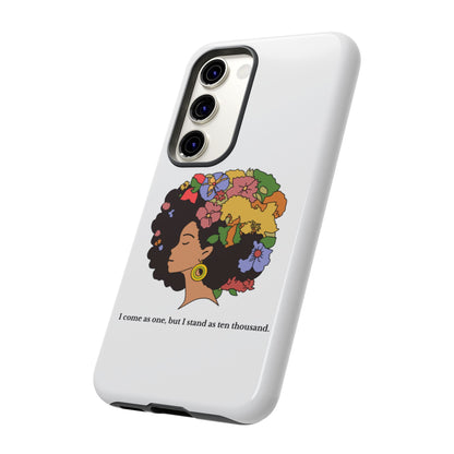 Afro Floral Phone Case — "I come as one, but I stand as ten thousand."