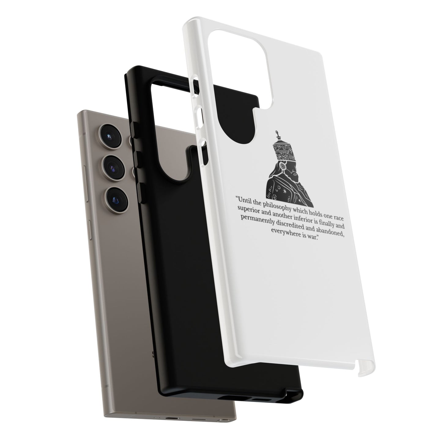 Tough Cases — 'Until the philosophy...' Quote Military Helmet Phone Case