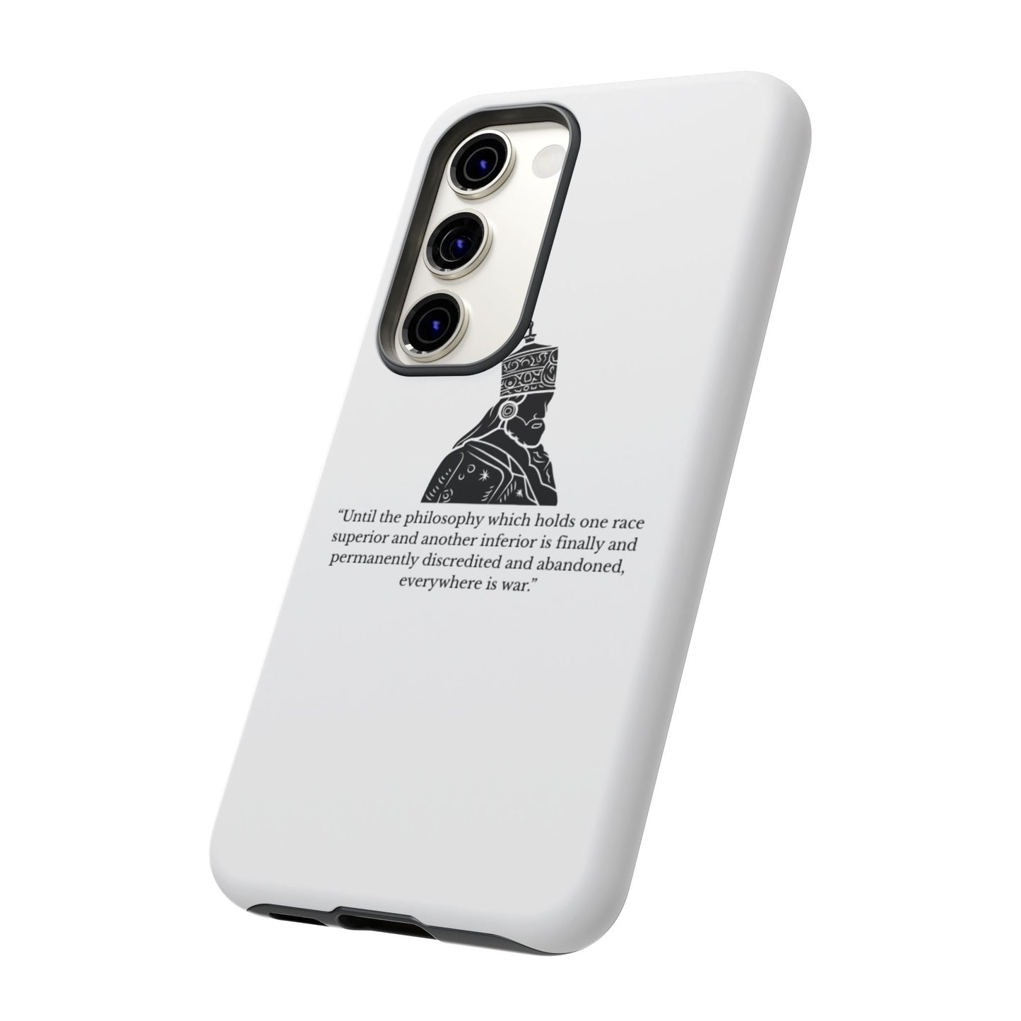 Tough Cases — 'Until the philosophy...' Quote Military Helmet Phone Case