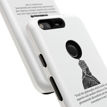 Tough Cases — 'Until the philosophy...' Quote Military Helmet Phone Case