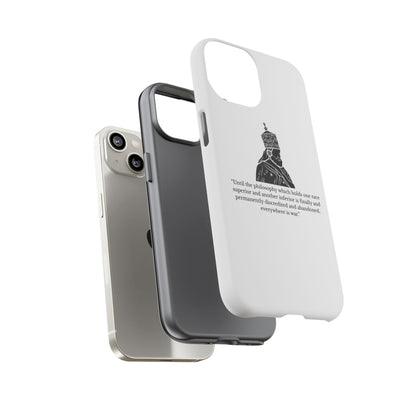 Tough Cases — 'Until the philosophy...' Quote Military Helmet Phone Case