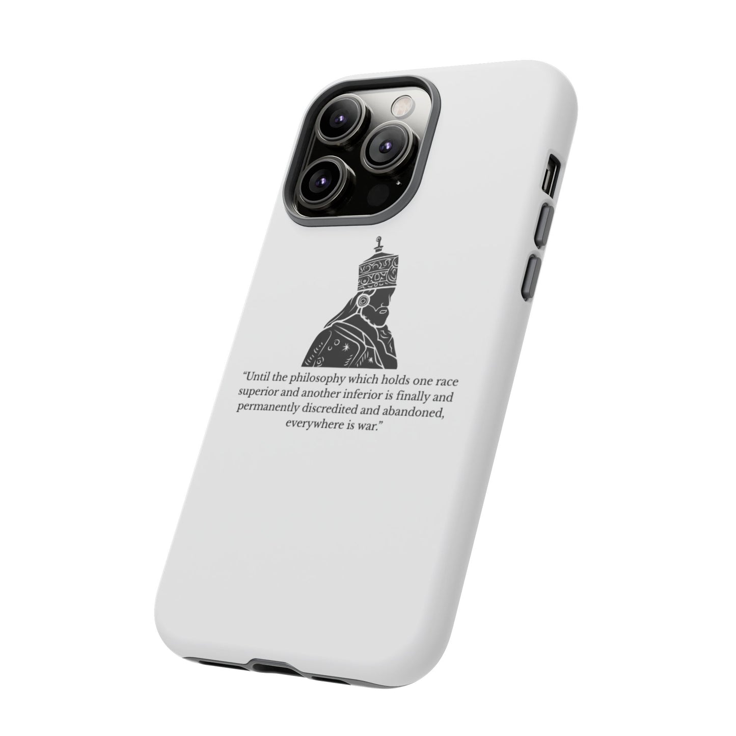 Tough Cases — 'Until the philosophy...' Quote Military Helmet Phone Case