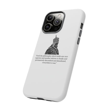 Tough Cases — 'Until the philosophy...' Quote Military Helmet Phone Case