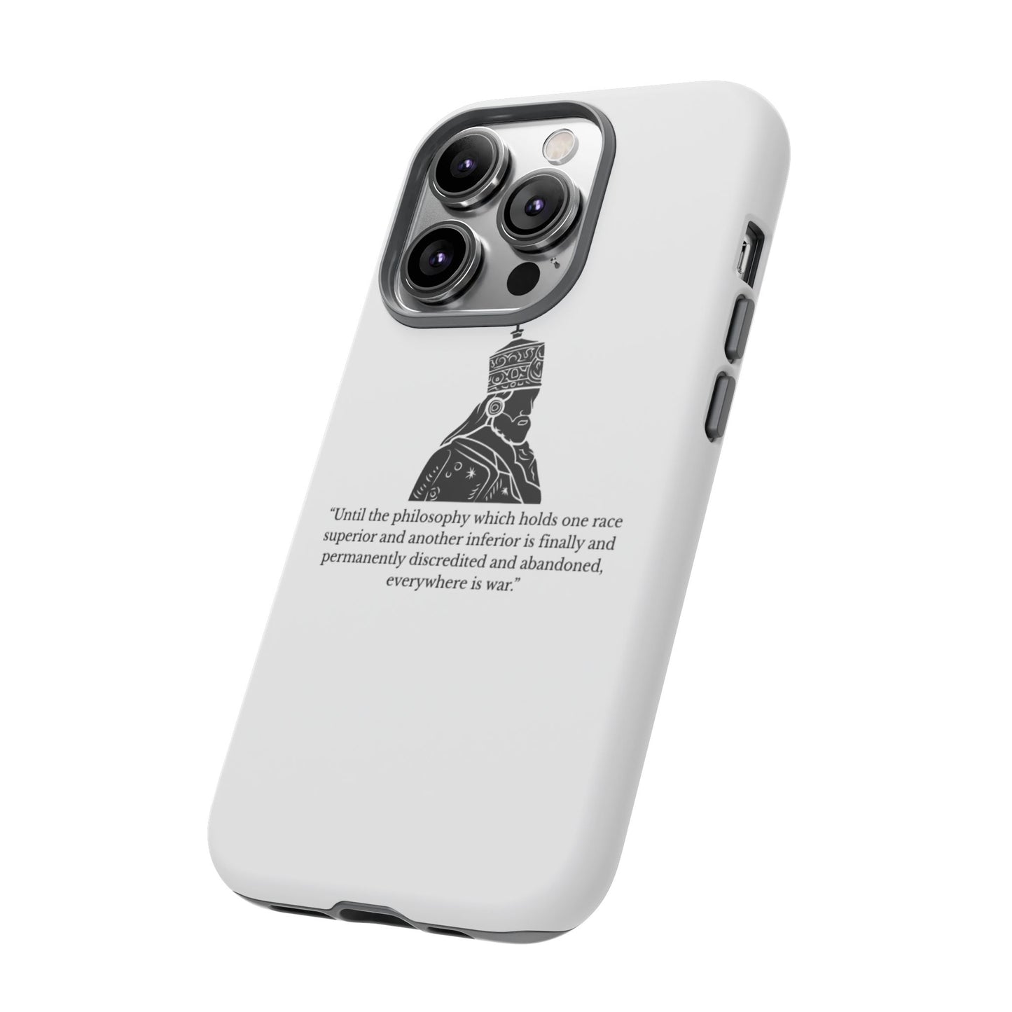 Tough Cases — 'Until the philosophy...' Quote Military Helmet Phone Case