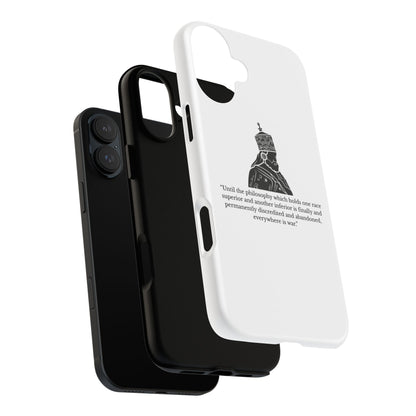 Tough Cases — 'Until the philosophy...' Quote Military Helmet Phone Case