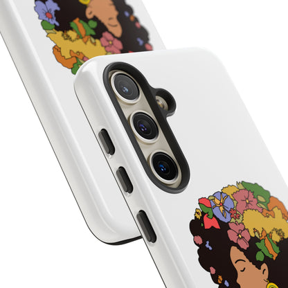 Afro Floral Phone Case — "I come as one, but I stand as ten thousand."