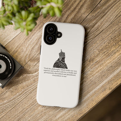 Tough Cases — 'Until the philosophy...' Quote Military Helmet Phone Case