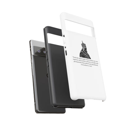 Tough Cases — 'Until the philosophy...' Quote Military Helmet Phone Case
