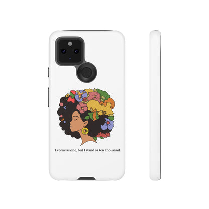 Afro Floral Phone Case — "I come as one, but I stand as ten thousand."