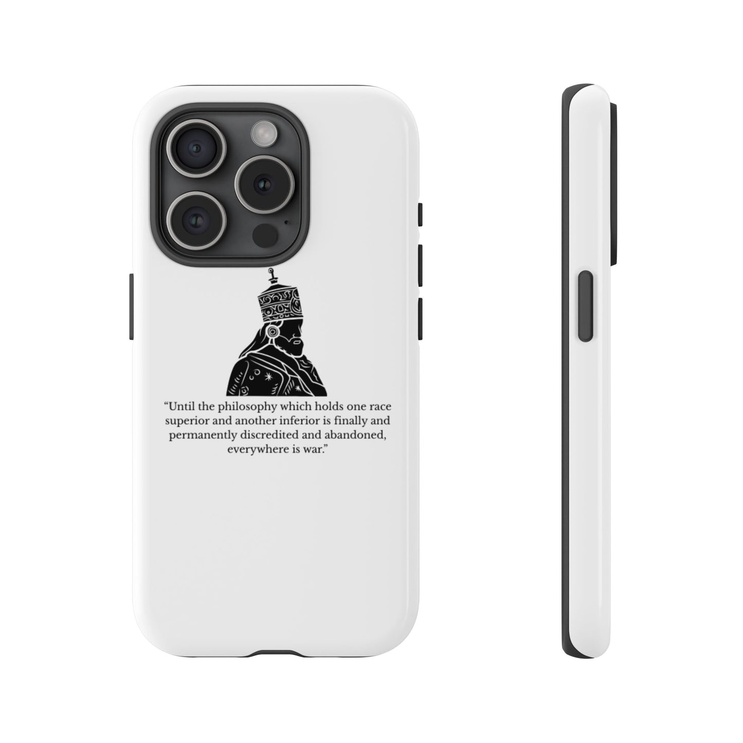 Tough Cases — 'Until the philosophy...' Quote Military Helmet Phone Case