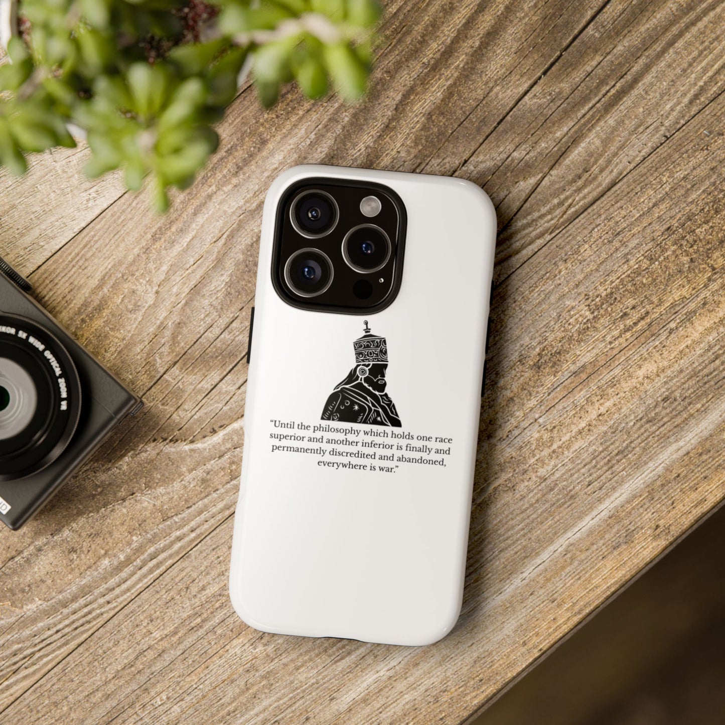 Tough Cases — 'Until the philosophy...' Quote Military Helmet Phone Case