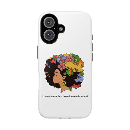 Afro Floral Phone Case — "I come as one, but I stand as ten thousand."