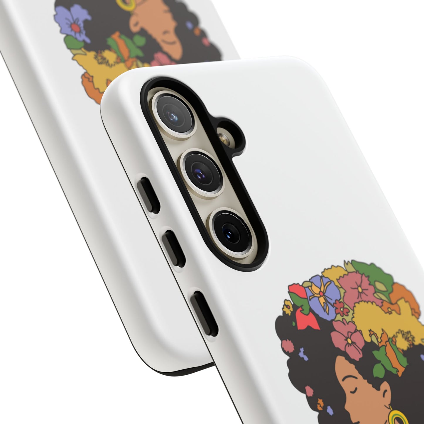 Afro Floral Phone Case — "I come as one, but I stand as ten thousand."