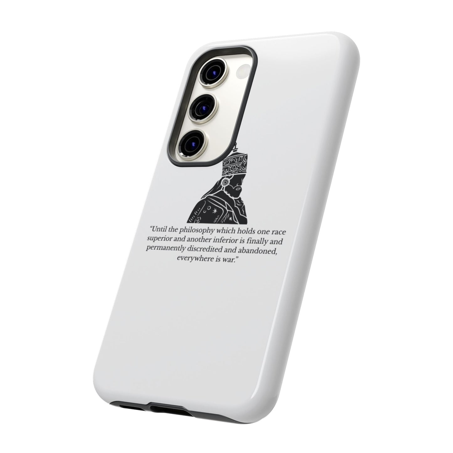 Tough Cases — 'Until the philosophy...' Quote Military Helmet Phone Case