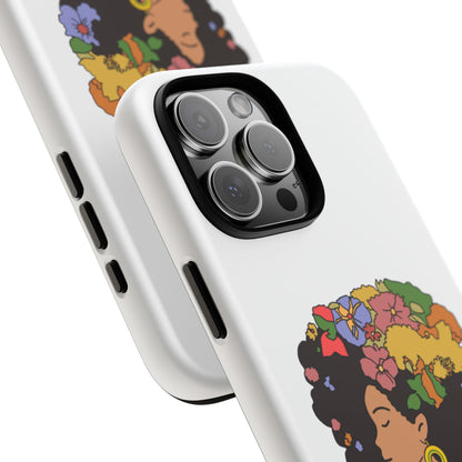Afro Floral Phone Case — "I come as one, but I stand as ten thousand."