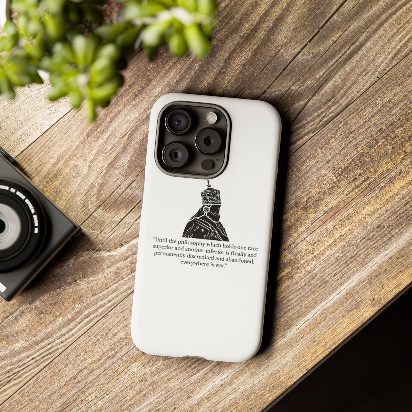 Tough Cases — 'Until the philosophy...' Quote Military Helmet Phone Case