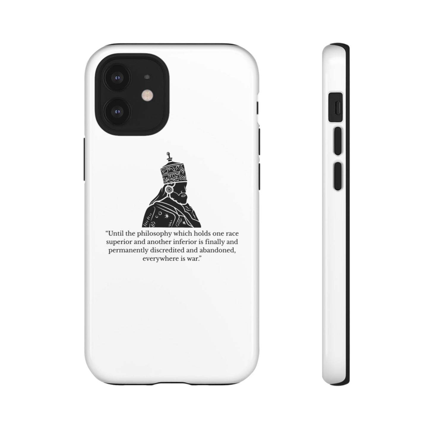 Tough Cases — 'Until the philosophy...' Quote Military Helmet Phone Case