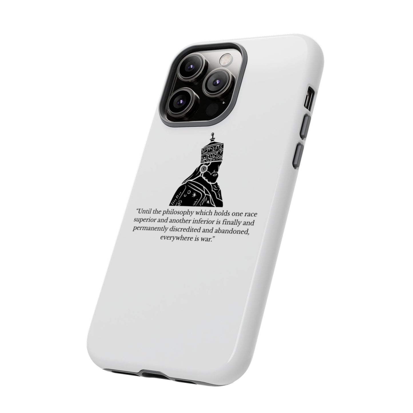 Tough Cases — 'Until the philosophy...' Quote Military Helmet Phone Case