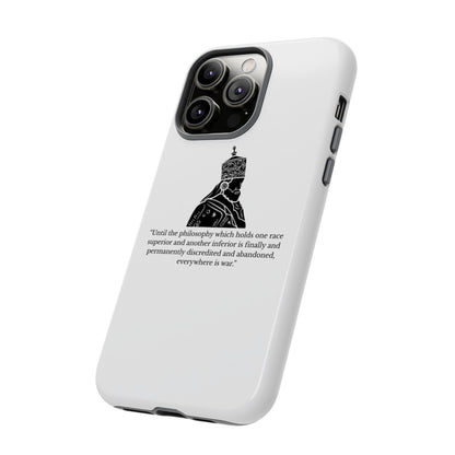 Tough Cases — 'Until the philosophy...' Quote Military Helmet Phone Case