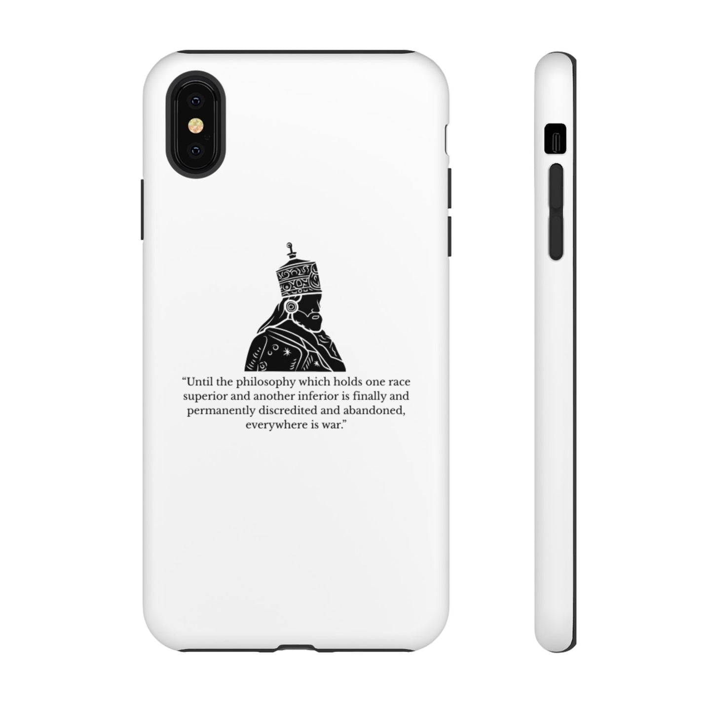 Tough Cases — 'Until the philosophy...' Quote Military Helmet Phone Case