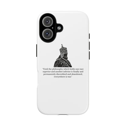 Tough Cases — 'Until the philosophy...' Quote Military Helmet Phone Case
