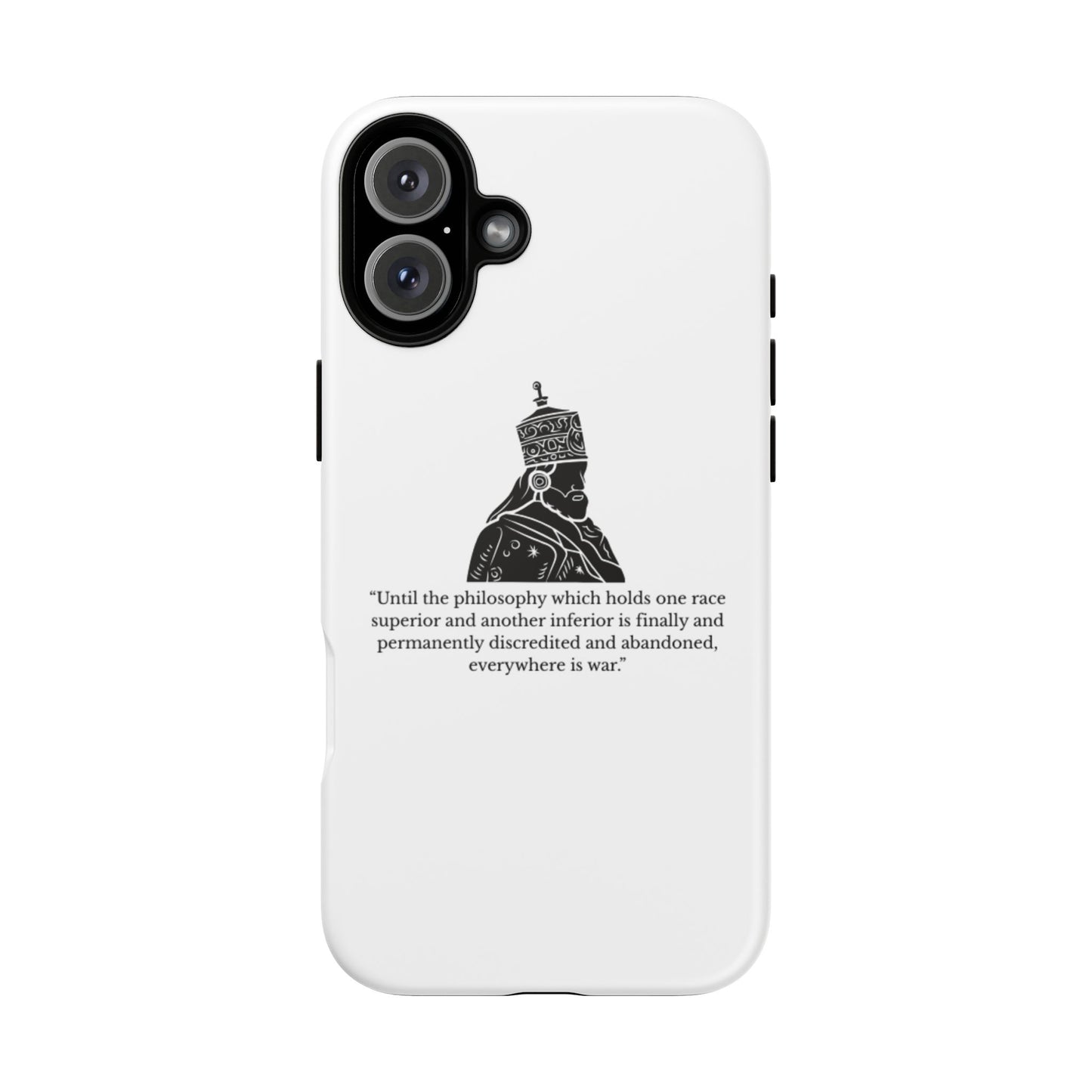 Tough Cases — 'Until the philosophy...' Quote Military Helmet Phone Case