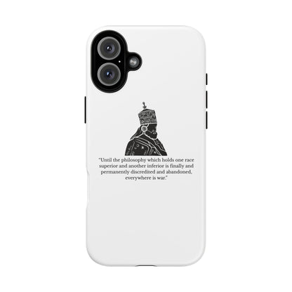 Tough Cases — 'Until the philosophy...' Quote Military Helmet Phone Case