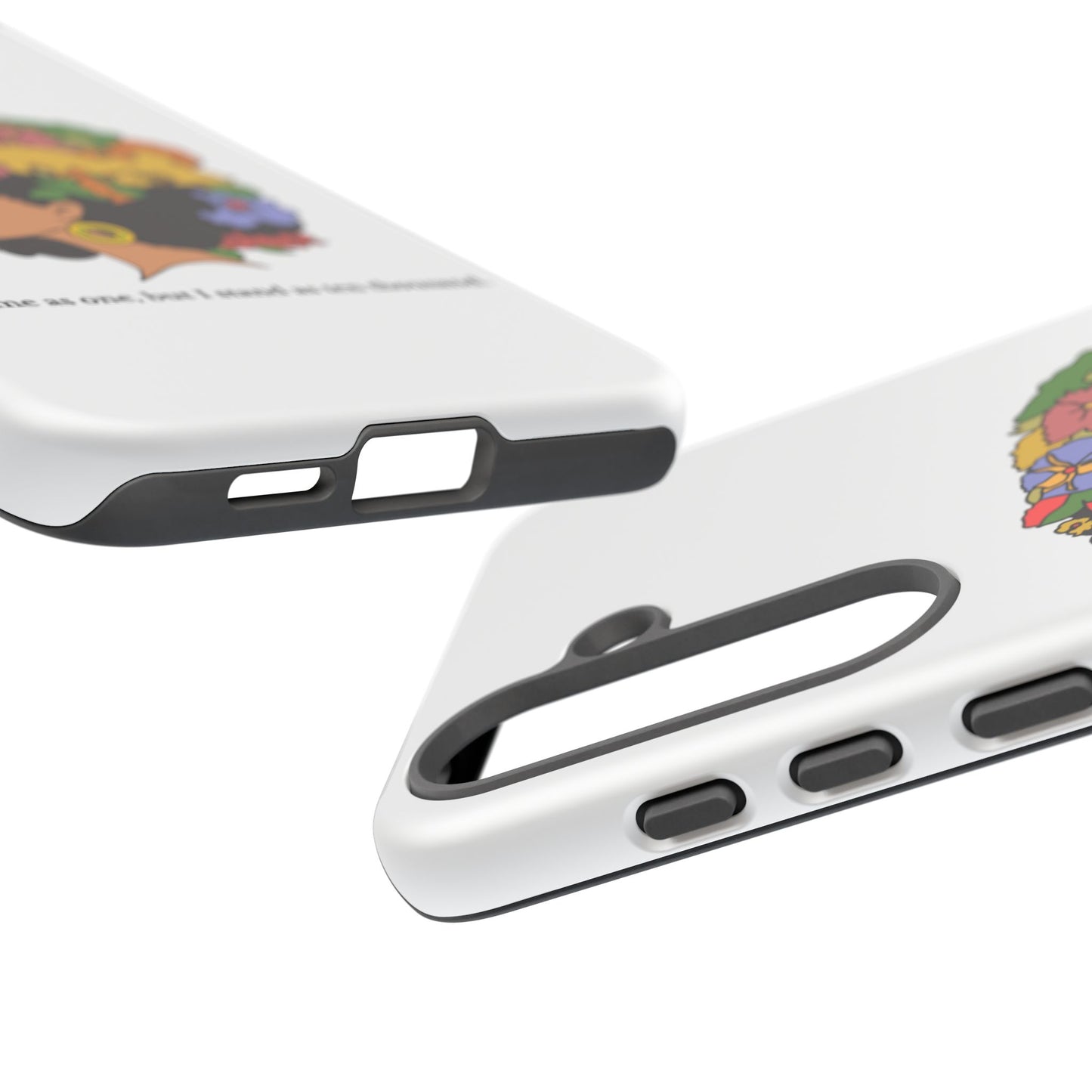 Afro Floral Phone Case — "I come as one, but I stand as ten thousand."