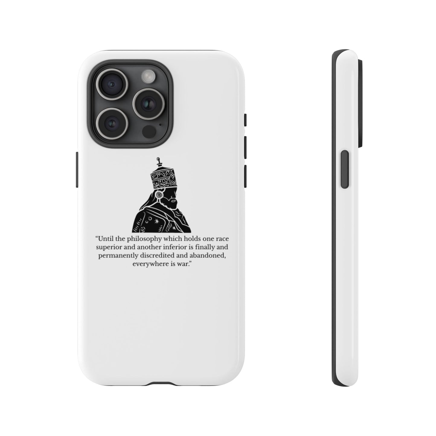 Tough Cases — 'Until the philosophy...' Quote Military Helmet Phone Case