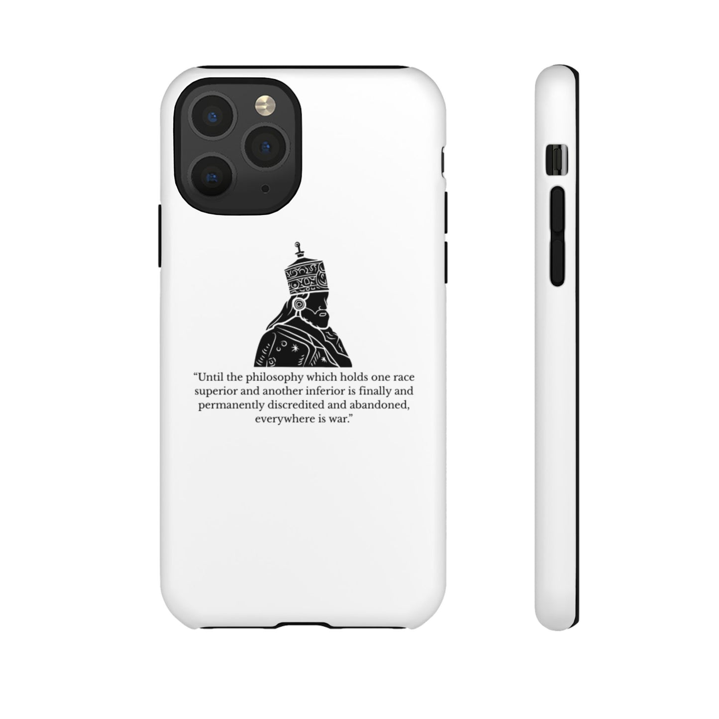 Tough Cases — 'Until the philosophy...' Quote Military Helmet Phone Case