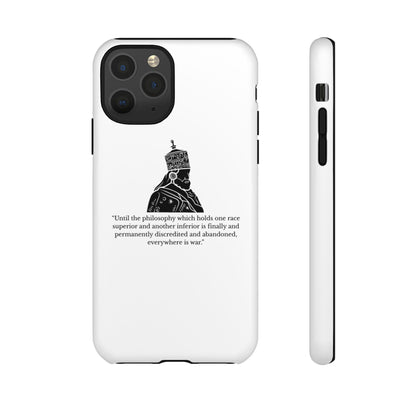 Tough Cases — 'Until the philosophy...' Quote Military Helmet Phone Case