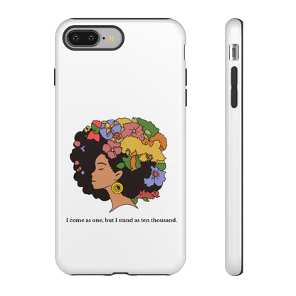 Afro Floral Phone Case — "I come as one, but I stand as ten thousand."