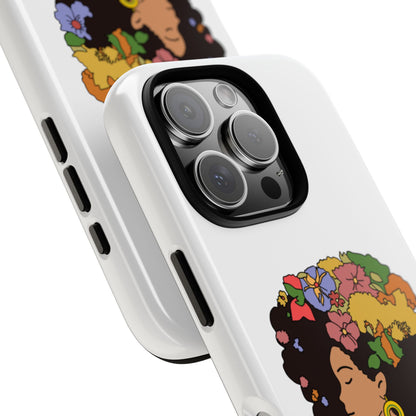 Afro Floral Phone Case — "I come as one, but I stand as ten thousand."