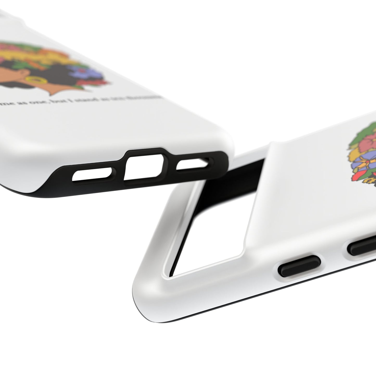 Afro Floral Phone Case — "I come as one, but I stand as ten thousand."