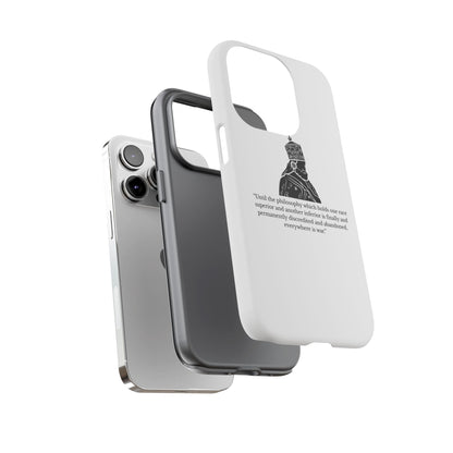 Tough Cases — 'Until the philosophy...' Quote Military Helmet Phone Case