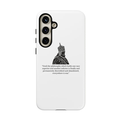 Tough Cases — 'Until the philosophy...' Quote Military Helmet Phone Case