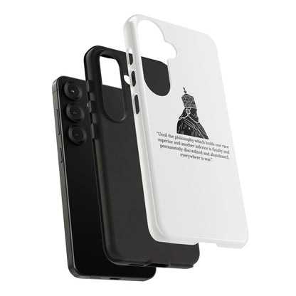 Tough Cases — 'Until the philosophy...' Quote Military Helmet Phone Case