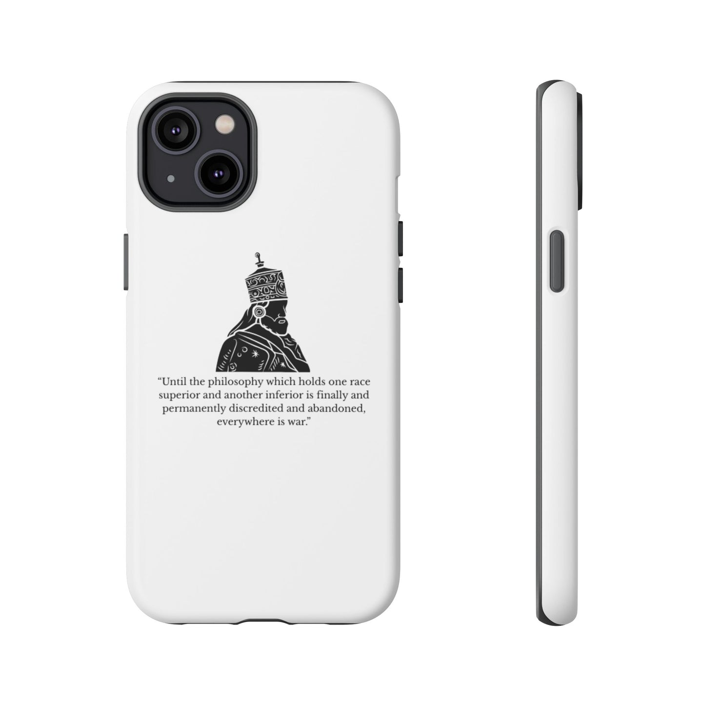 Tough Cases — 'Until the philosophy...' Quote Military Helmet Phone Case