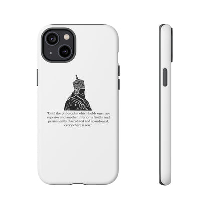 Tough Cases — 'Until the philosophy...' Quote Military Helmet Phone Case