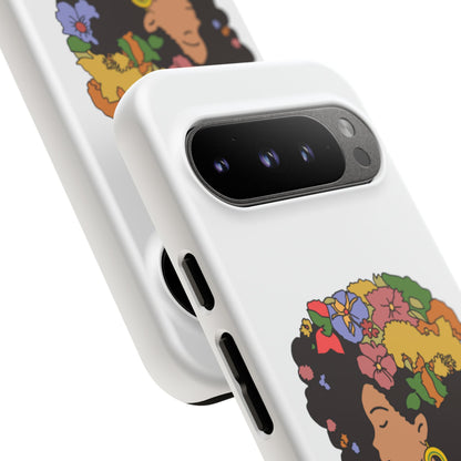 Afro Floral Phone Case — "I come as one, but I stand as ten thousand."